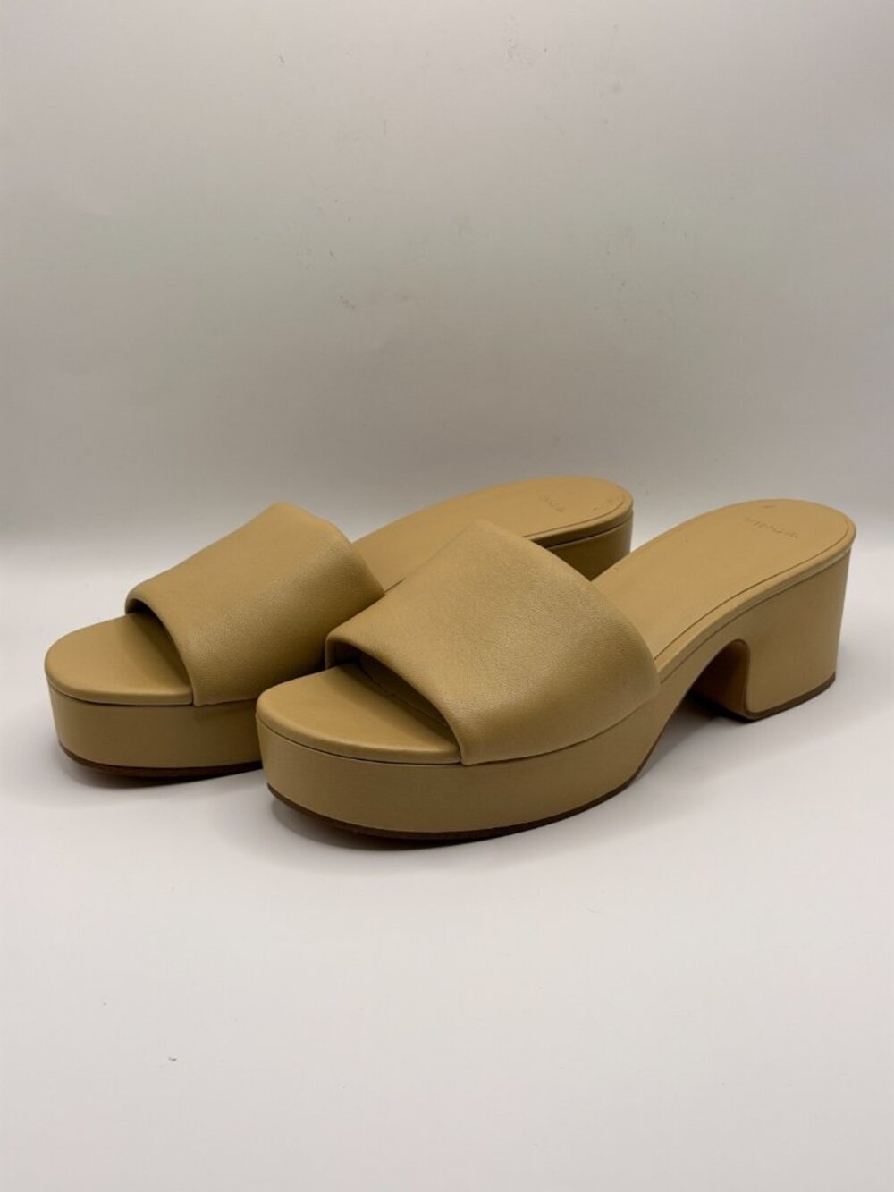 Vince Womens Margo Leather Platform Slide Sandal Sz 10 M